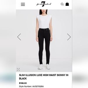 7 For All Mankind "Slim Illusion Luxe" Jean